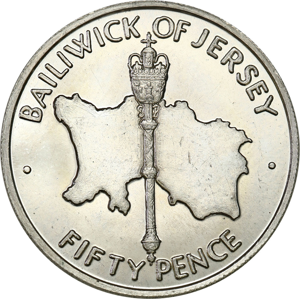 Wielka Brytania, 50 Pence 1972 – 25 rocznica ślubu pary królewskiej, Wyspa Jersey